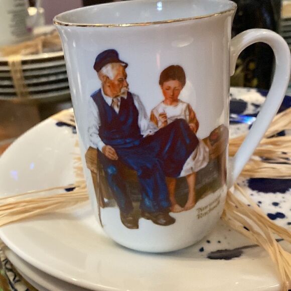 Set of 3, Official Norman Rockwell Collectible Mug with 24K Trim Vintage - Picture 8 of 10